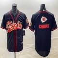 Nike Kansas City Chiefs blank black baseball jerseys Joint name-BD