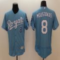 2016 Kansas City Royals #8 Mike Moustakas skyblue Flexbase Authentic Collection Jersey