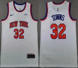 Nike New York Knicks #32 Karl-anthony Towns white NBA basketball jerseys -HY