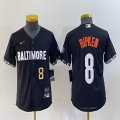 Youth Nike Baltimore Orioles #8 Cal Ripken black majestic baseball jersey city version-BD