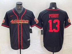 Nike San Francisco 49ers #13 Brock Purdy black baseball jerseys Joint name -BD