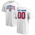 Oakland Raiders NFL Pro Line by Fanatics Branded Any Name & Number Banner Wave T-Shirt â€“ White