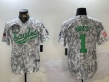 Philadelphia Eagles 1# Jalen Hurts Nike Arctic Camo 2024 Salute to Service Limited Jersey Joint name-BD 01