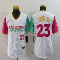 Youth Nike San Diego Padres #23 Fernando Tatis Jr white red green majestic baseball jerseys 01