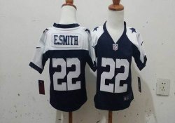 Nike Dallas Cowboys #22 Emmitt Smith blue white nfl children jerseys