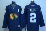 Chicago Blackhawks 2 Duncan Keith blue denim Ice Hockey Jersey