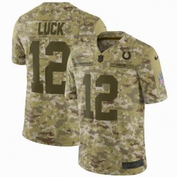 Indianapolis Colts 12 Andrew Luck Nike Camo Salute to Service Retired Player Limited Jersey