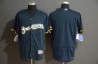 Milwaukee Brewers blank blue Flexbase Authentic Collection Jersey-wl