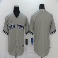 Nike New York Yankees blank gray majestic baseball Jerseys-BD