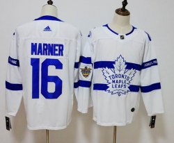 Adidas Toronto Maple Leafs #16 Mitch Marner white hockey jersey