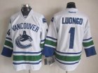 reebok Vancouver Canucks #1 Roberto Luongo white Jersey