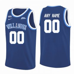 Custom Villanova Wildcats blue college basketball jerseys-1