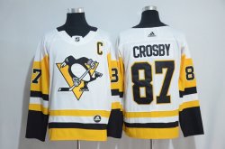 Adidas Pittsburgh Penguins 87 Sidney Crosby white NHL Jerseys C patch