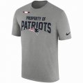 Men's New England Patriots Nike Heather Gray Sideline Property Of Facility T-Shirt