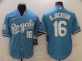 Nike Kansas Royals #16 B.jackson skyblue MLB baseball Jersey-BD