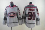 reebok Montreal Canadiens 31 Carey Price charcoal gray hockey jersey