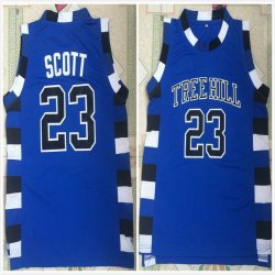 One Tree Hill Ravens #23 Nathan Scott blue College Basketball Jersey