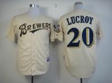 Milwaukee Brewers Jonathan Lucroy #20 beige MLB Jerseys