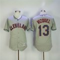 Indians #13 Omar Vizquel gray Flexbase Authentic Collection Jersey