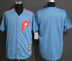 Philadelphia Phillies blank skyblue throwback baseball jersey