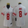 Women Nike New York Giants #8 Daniel Jones white Color Rush Limited Jersey 01