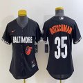 Youth Nike Baltimore Orioles #35 Adley Rutschman black majestic baseball jersey city version-BD 02