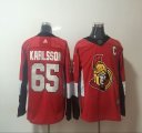 Adidas Ottawa Senators #65 Erik Karlsson Red hockey jersey