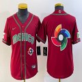 Youth 2023 World Cup Mexico blank red majestic baseball jerseys 09