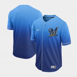 Nike Milwaukee Brewers blank blue drift baseball jerseys