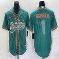 Nike Miami Dolphins Tua Tagovailoa green baseball Jersey Joint name-BD