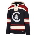 Custom Chicago Cubs beige red black baseball Hooded Sweatshirt