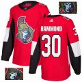 Custom Adidas Ottawa Senators #30 Hammond Red hockey jersey