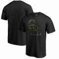 Men's Colorado Rockies Fanatics Branded Black 2018 Memorial Day Big and Tall Prestige Camo T-Shirt