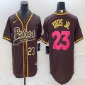 Nike San Diego Padres #23 Fernando Tatis Jr brown majestic mlb Jerseys Joint name 01