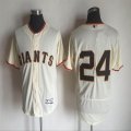 2016 San Francisco Giants 24# Willie Mays beige Flexbase Authentic Collection Jersey