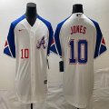 Nike Anaheim Angels #10 Chipper Jones white blue majestic baseball city version