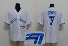 Toronto Blue Jays 7 Reyes white mlb Signature jerseys