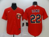 Nike Minnesota Twins #22 Miguel Sano red majestic baseball jersey