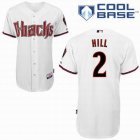 Arizona Diamondback 2 Aaron Hill White baseball jerseys