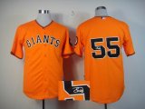 San Francisco Giants 55# lincecum orange MLB Signature Jersey