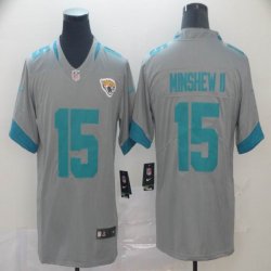 Jacksonville Jaguars #15 Gardner Minshew II gray Color Rush Limited Jerseys Reverse version