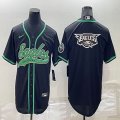 Nike Philadelphia Eagles blank black baseball jerseys Joint name-BD