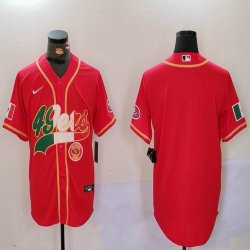 Nike San Francisco red Mexico baseball jerseys Joint Name 03