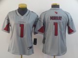 Women Arizona Cardinals #1 Kyler Murray gray nike Color Rush Limited Jersey Reverse version