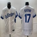 Nike Los Angeles #17 Dodgers Shohei Ohtani white Flexbase Authentic Collection Jersey 03