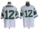 New York Jets M&N Authentic 12 white throwback nfl jerseys