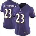 Women Baltimore Ravens #23 Jefferson Nike purple Color Rush Limited Jersey