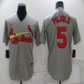 Nike St. Louis Cardinals Albert Pujols 5# gray majestic baseball jersey