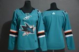 Youth Adidas San Jose Sharks blank green Ice Hockey Jersey