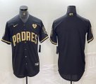 Nike San Diego Padres blank black gold majestic baseball jerseys